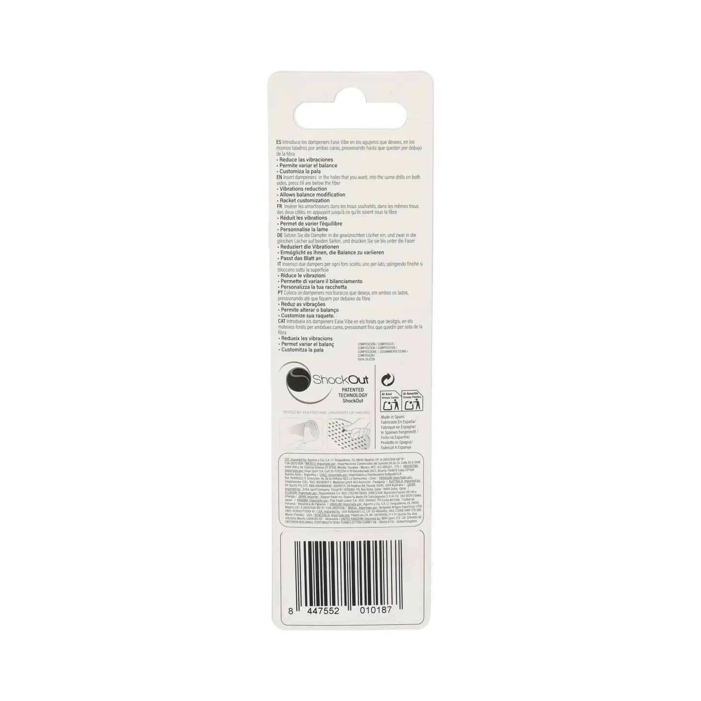Antivibradores Bullpadel Ease Vibe Blanco