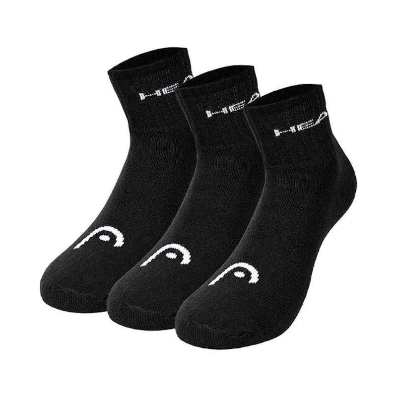 Calcetines Head 3P Club Short Crew Negros 2025