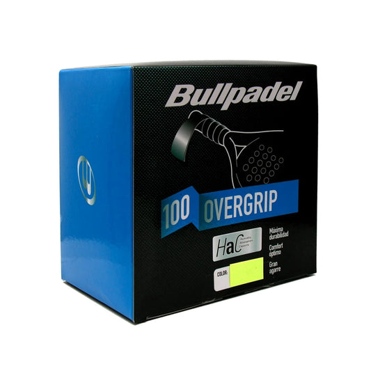 Caja Overgrips Bullpadel Hac Amarillo Fluor 100 Unidades