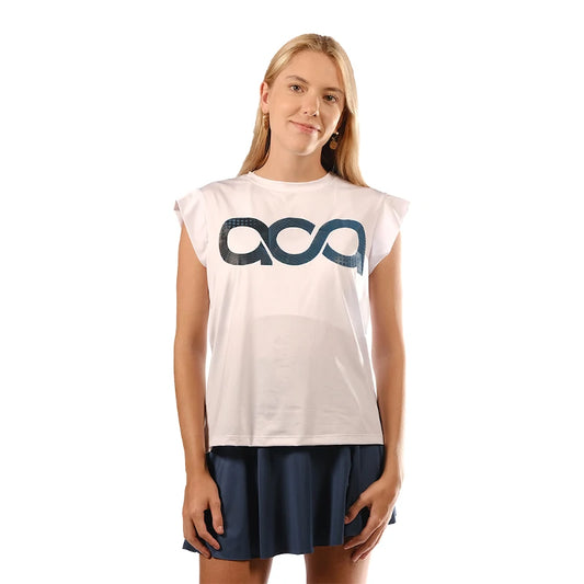 Camiseta Aca Padel Media Manga Blanca