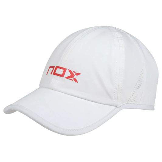 Gorra Nox Blanca Logo Rojo