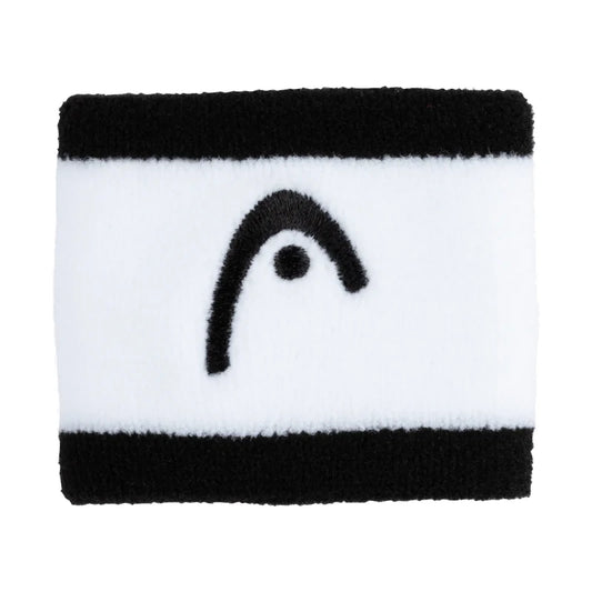 Muñequeras Head Striped 2.5 Negro/Blanco 2025