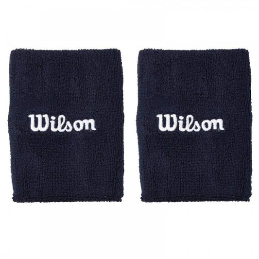 Muñequeras Wilson Wide Terry Azul Marino