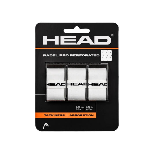 Pack 3 Overgrips Head Padel Pro Perforated Blanco