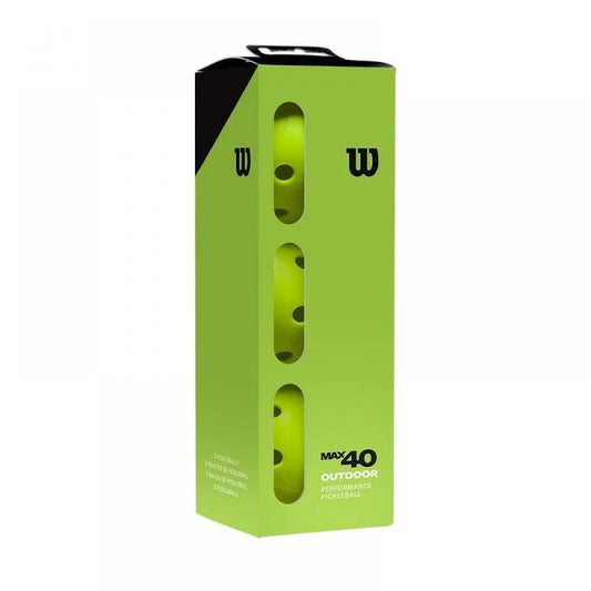 Pelotas Wilson Pickleball Pack 3 Unidades Max 40 Outdoor ACK Green