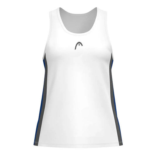 Camiseta Tirantes Head Club 25 Tech Azul Royal/Blanco