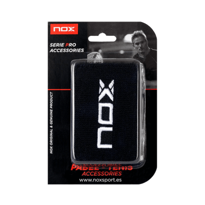Muñequeras Nox Negro Logo Blanco