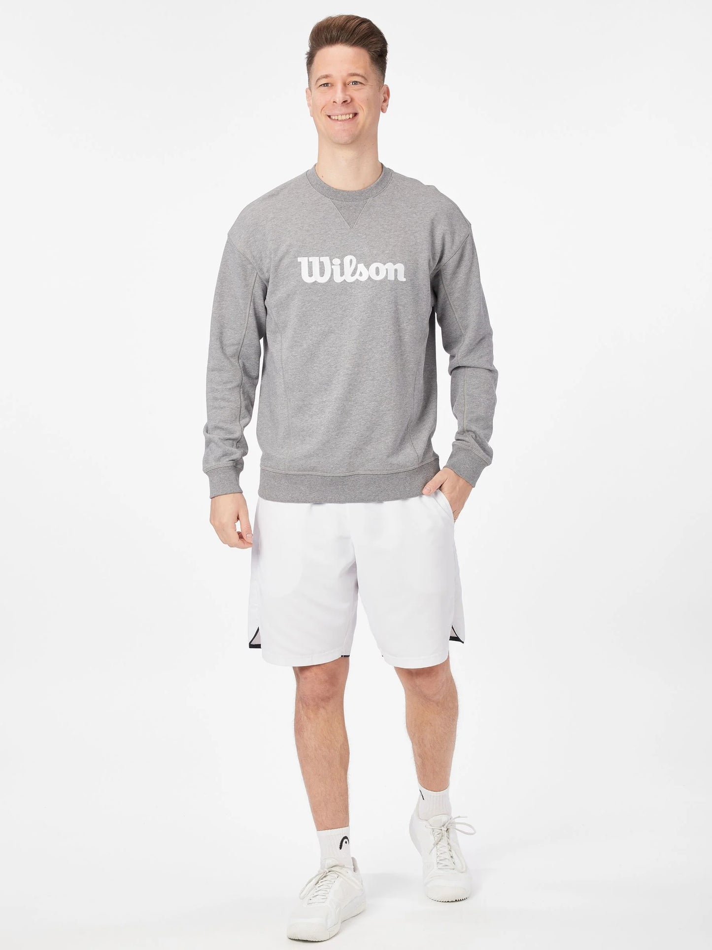 Sudadera hombre Wilson Team Crewneck Gris